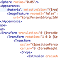 Section of XML code.